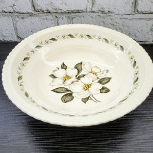 Vintage Monticello Steubenville 8 3/4" Serving Bowl, Dogwood Floral Pattern